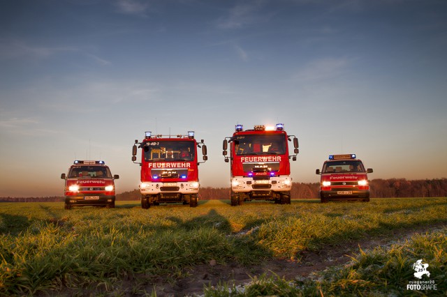 Die Fahrzeugflotte der Freiwilligen Feuerwehr Heiligendorf im Jahr 2017, Foto: Freiwillige Feuerwehr Heiligendorf
