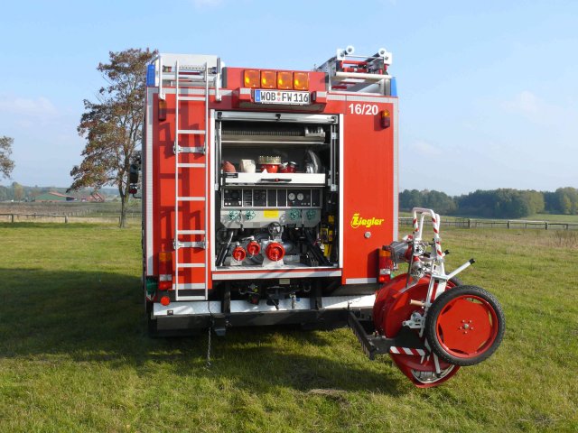 Das fertig ausgerüstete HLF 20/16, Geräteraum Heck, Foto: Freiwillige Feuerwehr Heiligendorf