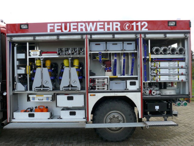 TLF 3000, Geräteräume linke Seite, Foto: Freiwillige Feuerwehr Heiligendorf