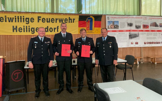 Ehrungen für 20-jährigen aktiven Dienst, Foto: Freiwillige Feuerwehr Heiligendorf