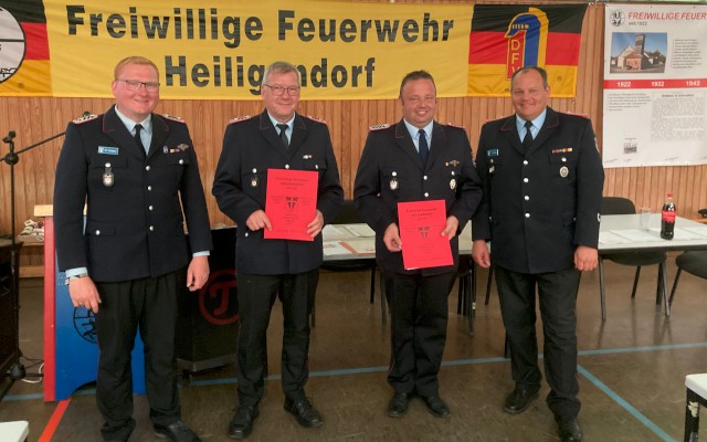 Ehrungen für 30-jährigen aktiven Dienst, Foto: Freiwillige Feuerwehr Heiligendorf