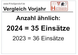 Einsätze 2024 der Freiwilligen Feuerwehr Heiligendorf