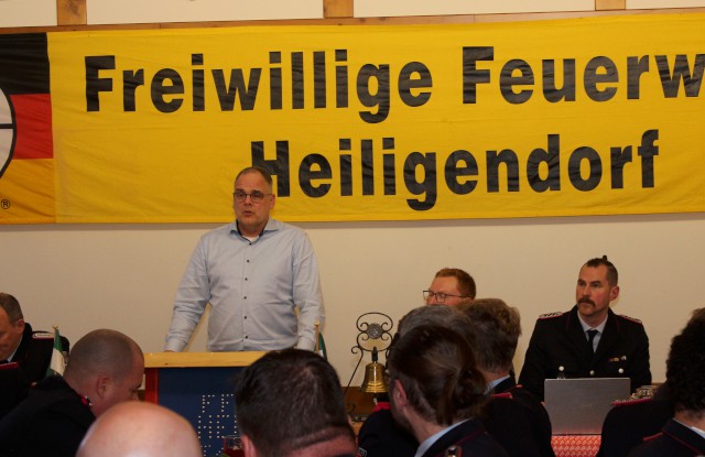 Jahreshauptversammlung: Marco Meiners, Ortsbürgermeister von Hattorf/Heiligendorf, Foto: Freiwillige Feuerwehr Heiligendorf