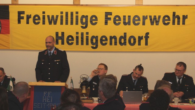 Jahreshauptversammlung: René Göring, Ortswehrleiter der Partnerfeuerwehr Miltern/Tangermünde, Foto: Freiwillige Feuerwehr Heiligendorf